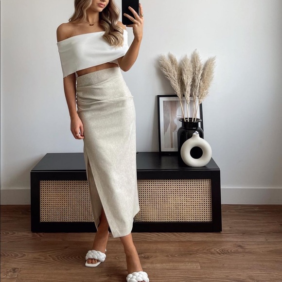 ZARA DRAPED SKIRT - Picture 6 of 9